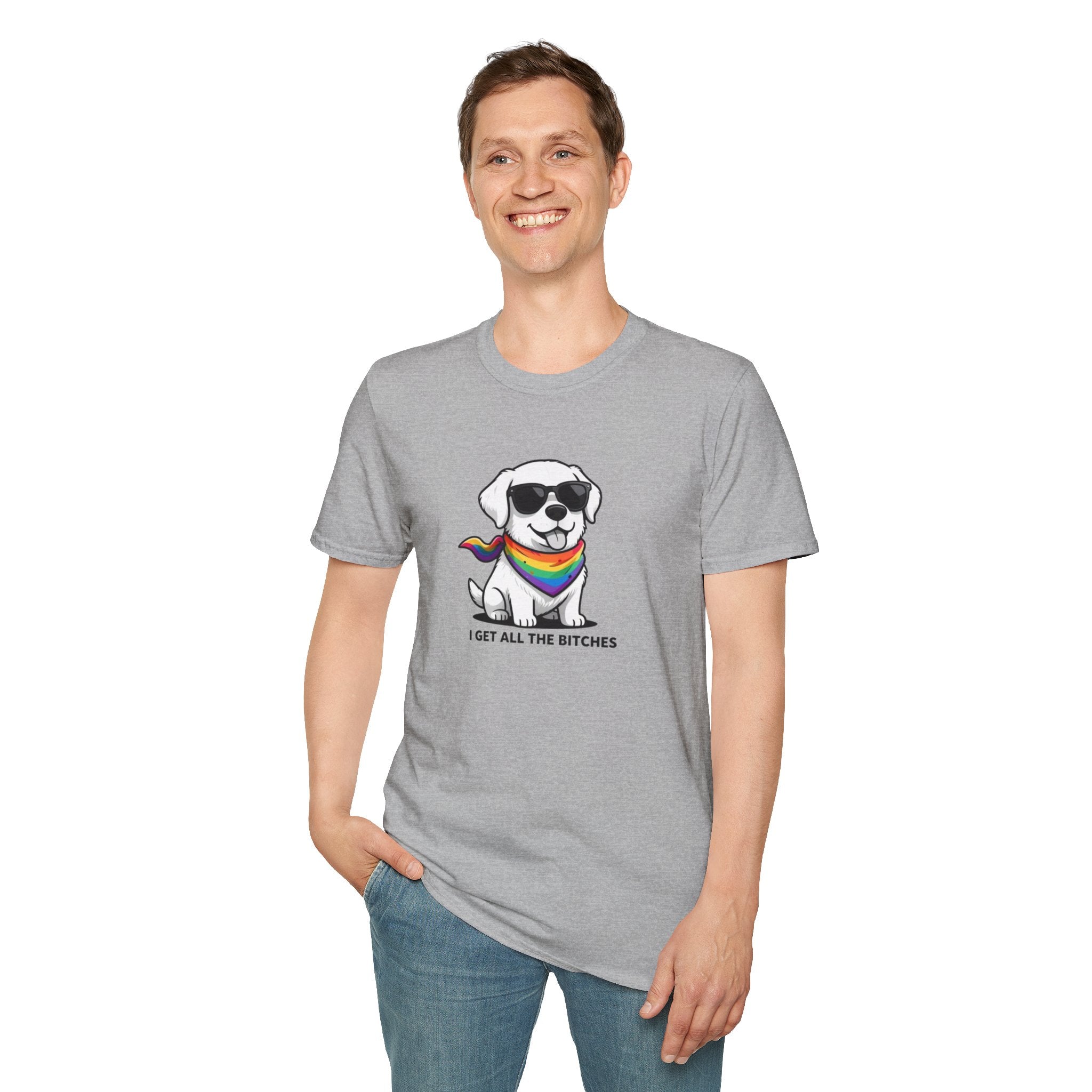 Pride Dog T‑Shirt – I Get All the Bitches