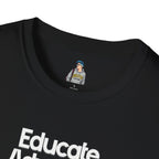 Educate. Advocate. Celebrate. Minimalist Pride T-Shirt