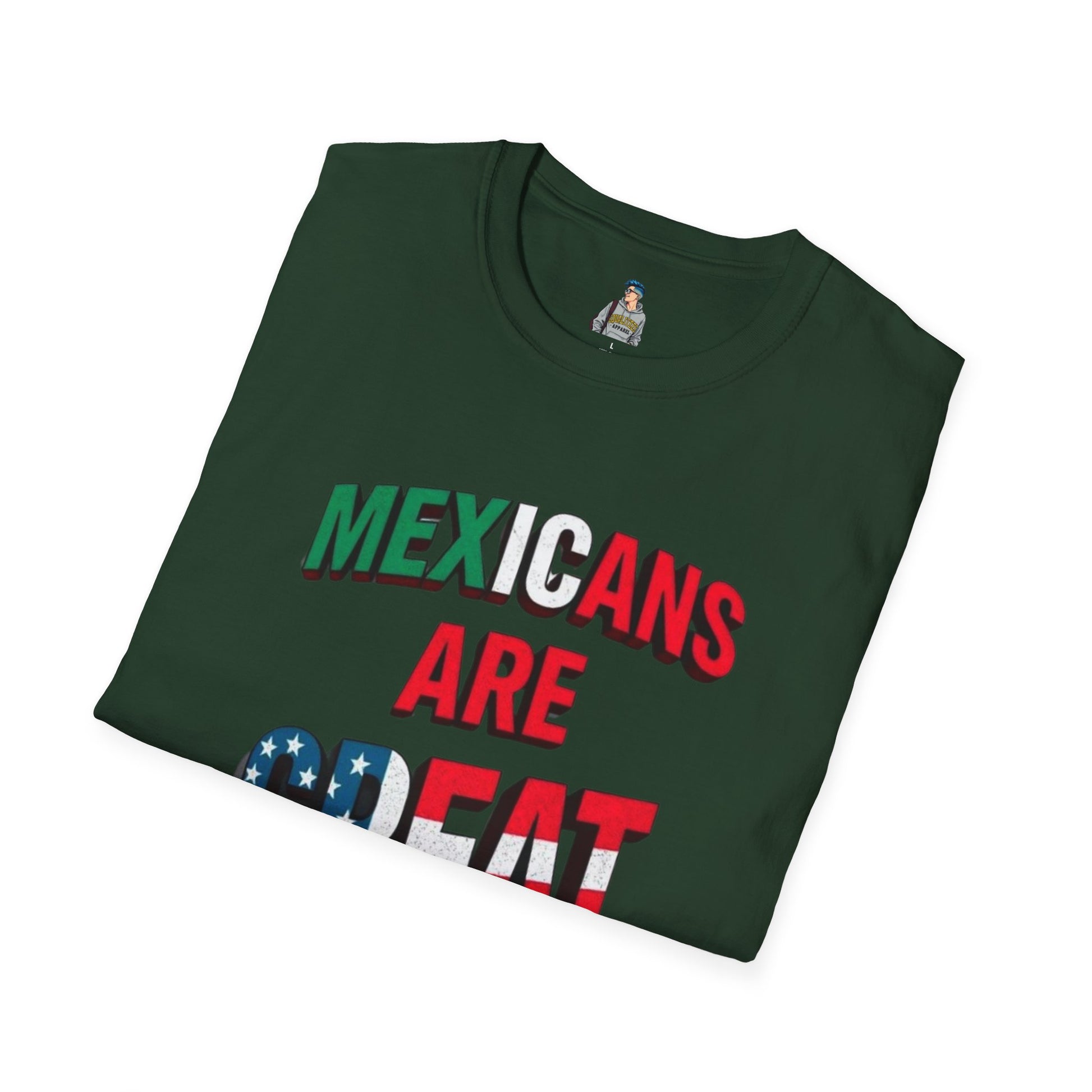 Unisex Softstyle T-Shirt - Mexicans Are Great Americans | Bilingual Pride Tee