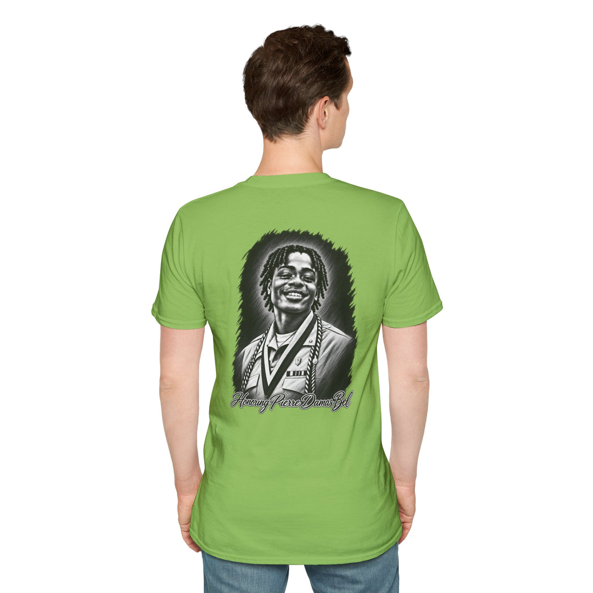 Portrait Front and Back - In Memory of Pierre Damas Bel T-Shirt