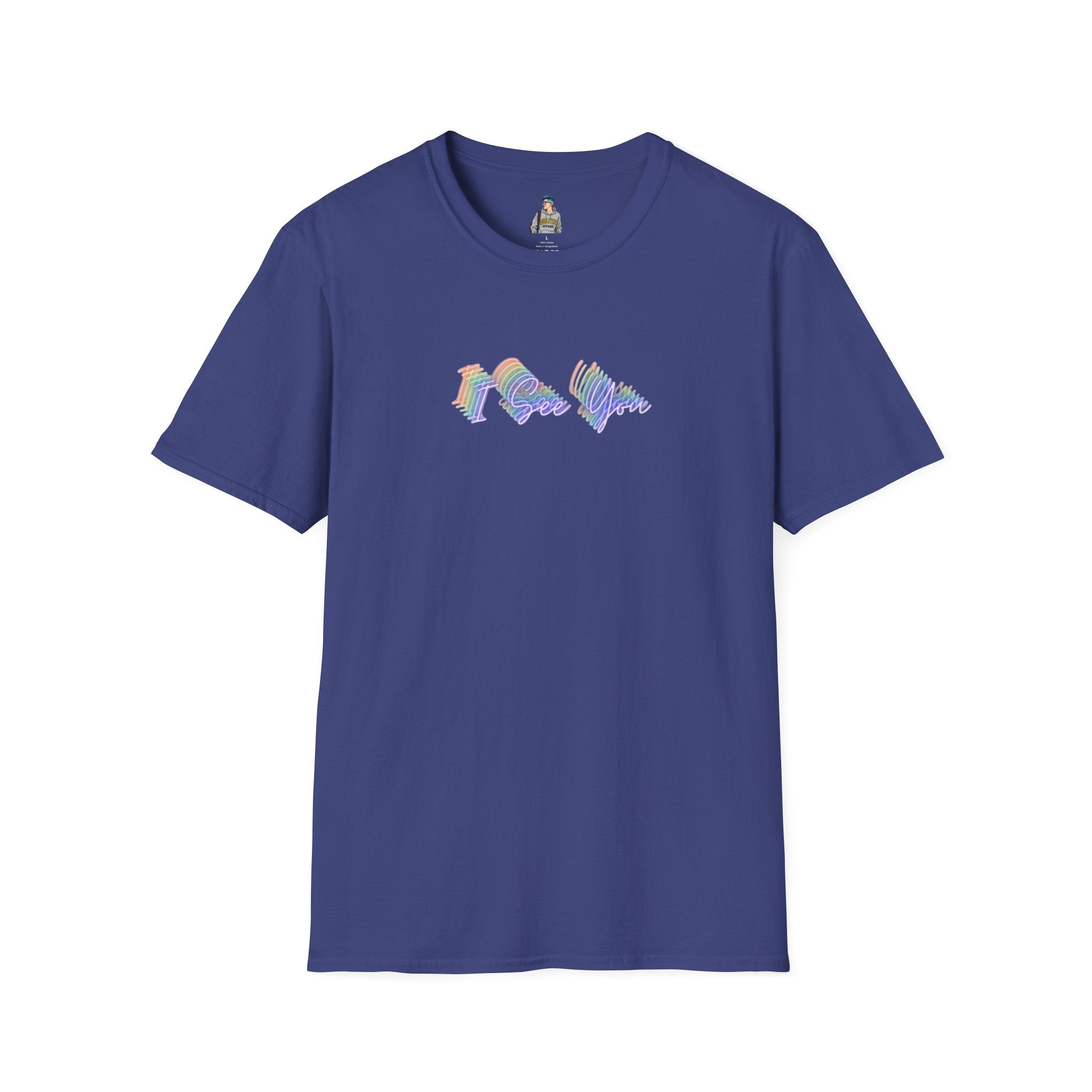 I See You Unisex Softstyle T-Shirt - Colorful Wave Design for LGBTQ+ Visibility