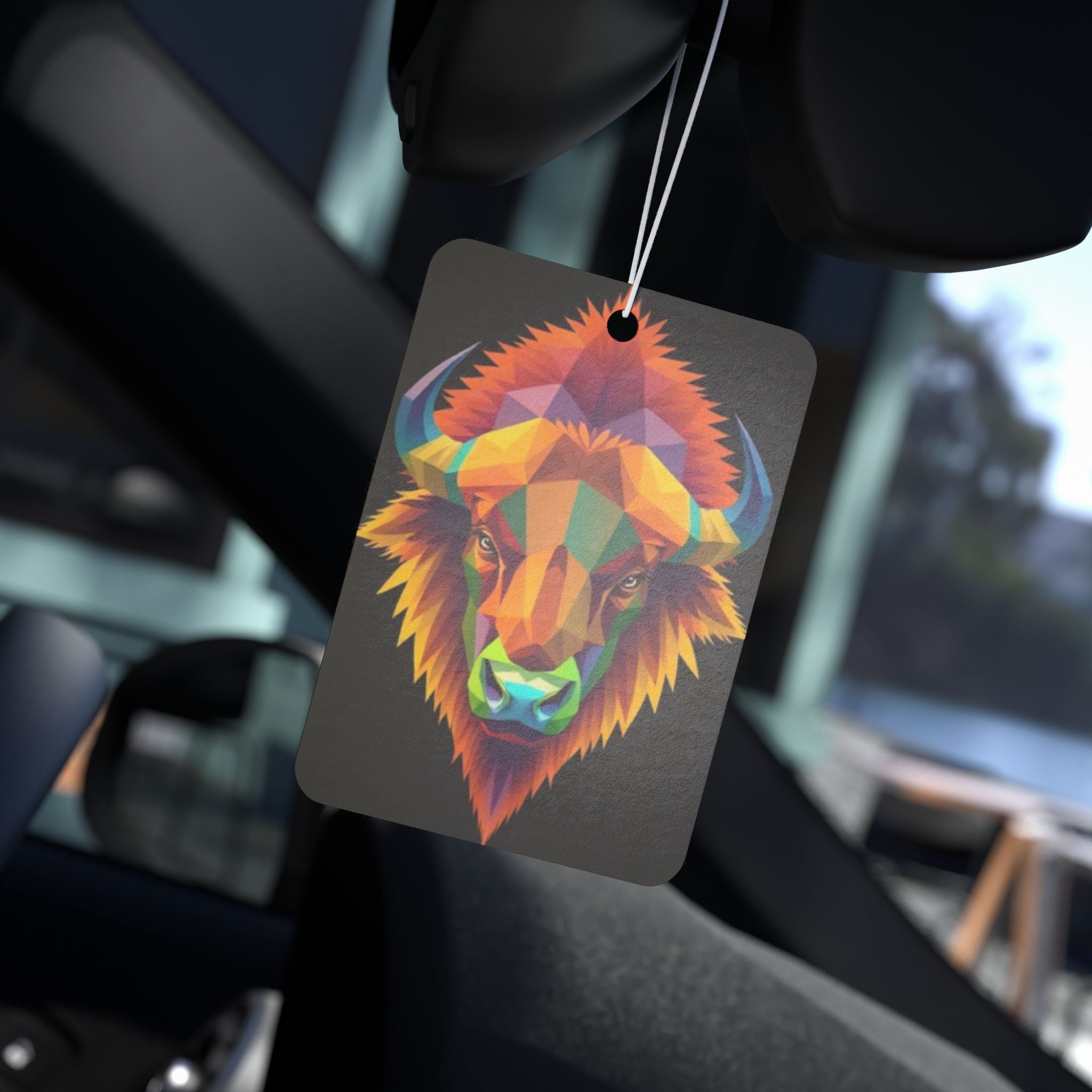 Fractal Bison Design - Car Air Freshener - Eclectic and Aromatic