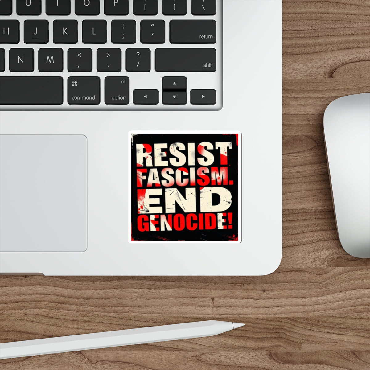 Die-Cut Stickers -  RESIST FASCISM. END GENOCIDE.