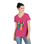 Together We Rise V-Neck T-Shirt for Empowerment