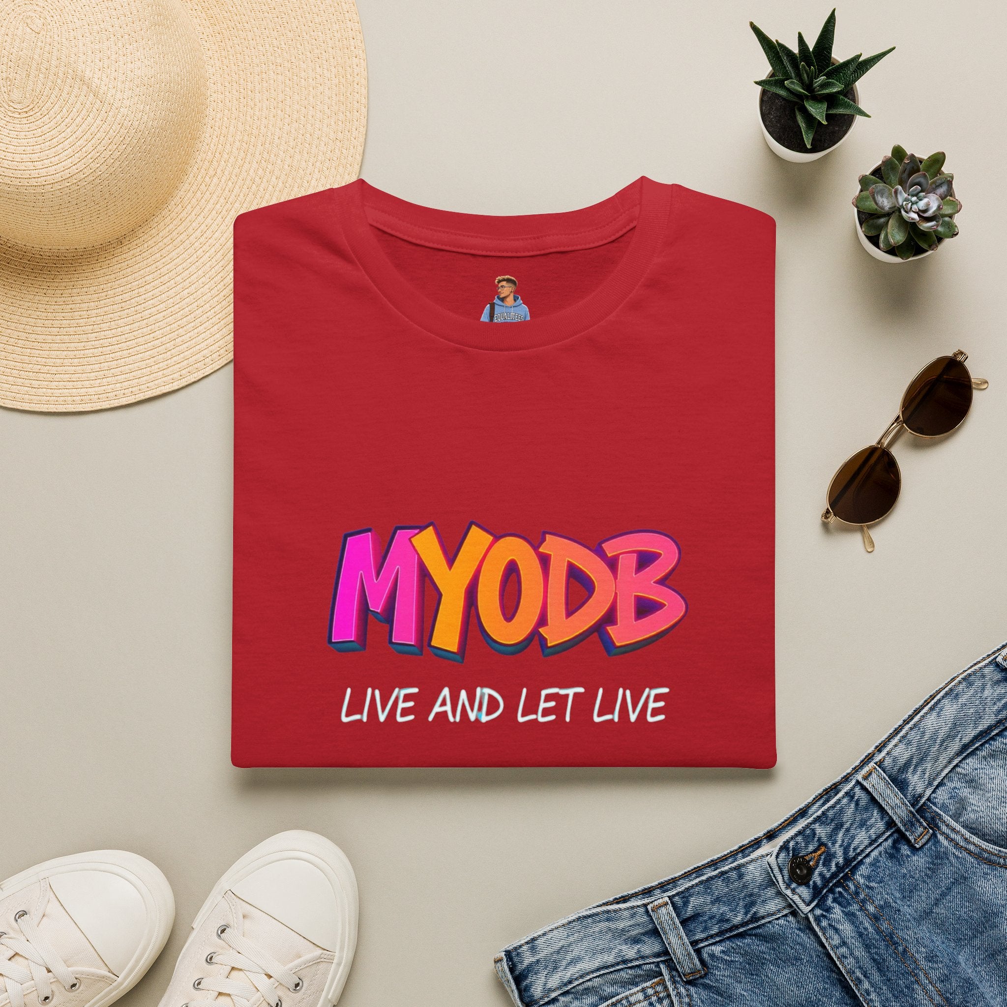 MYODB Live and Let Live T-Shirt | Unisex Softstyle Tee | Casual Streetwear