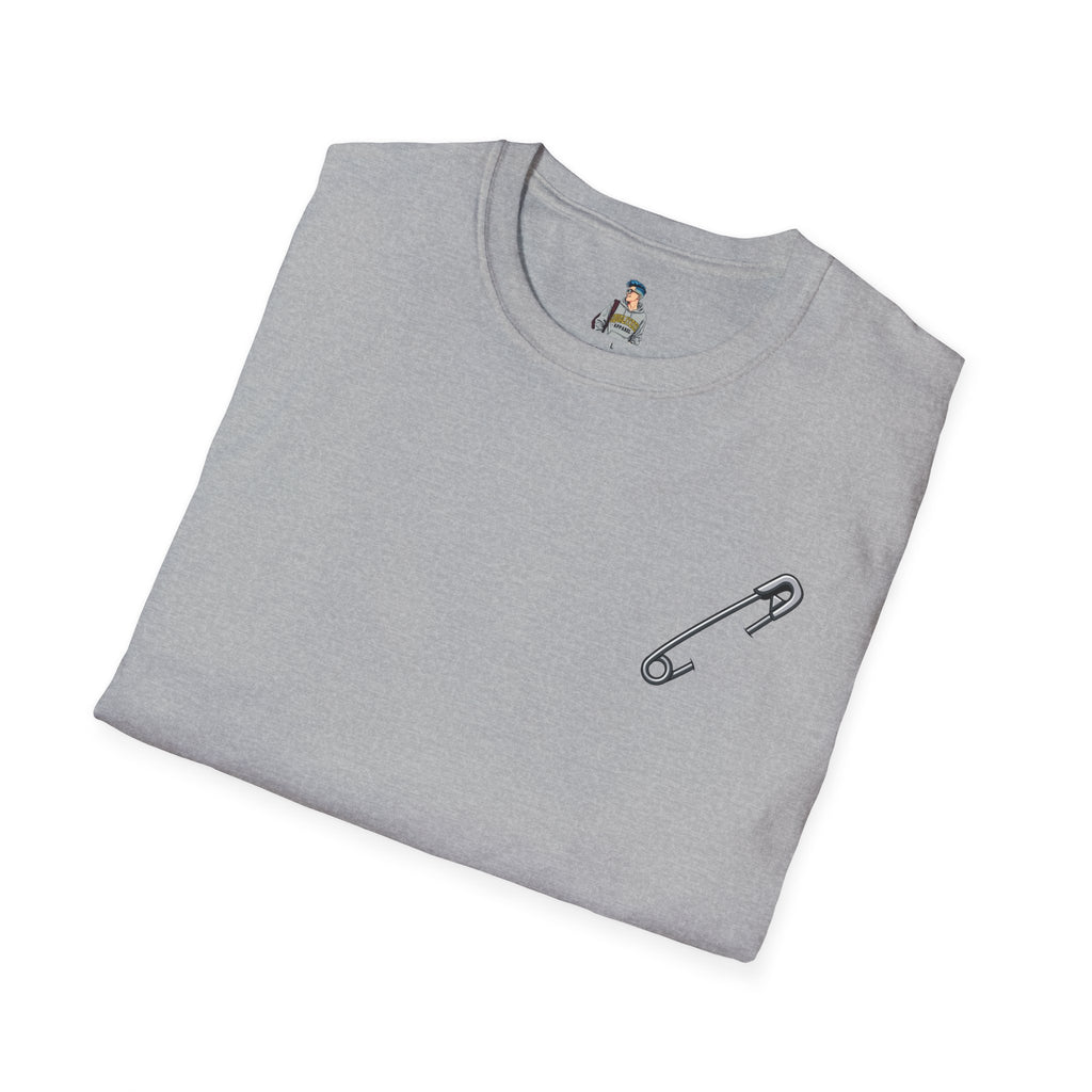 Live and Let Live Safety Pin Unisex Softstyle T-Shirt - Casual LGBTQ+ Pride Tee