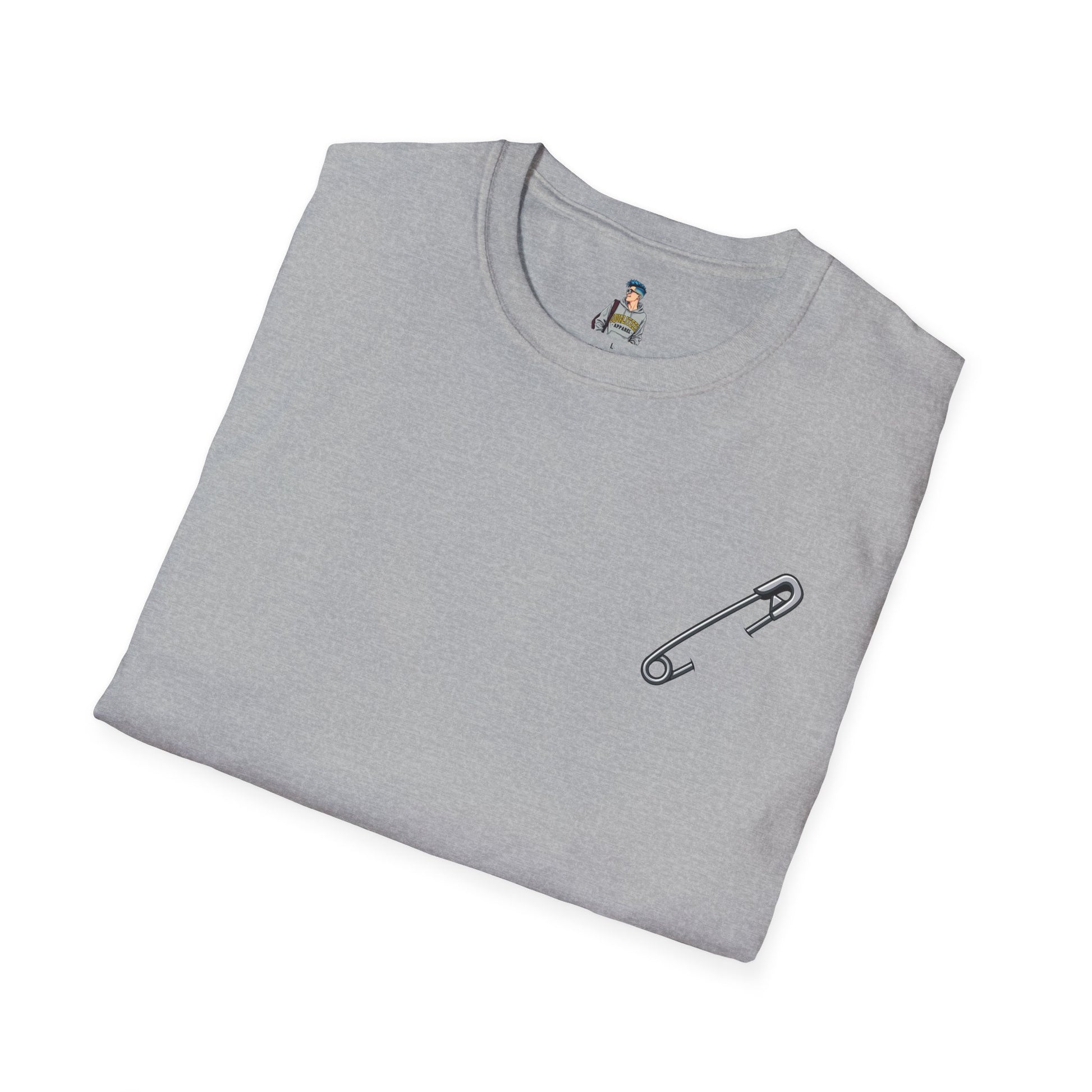 Live and Let Live Safety Pin Unisex Softstyle T-Shirt - Casual LGBTQ+ Pride Tee