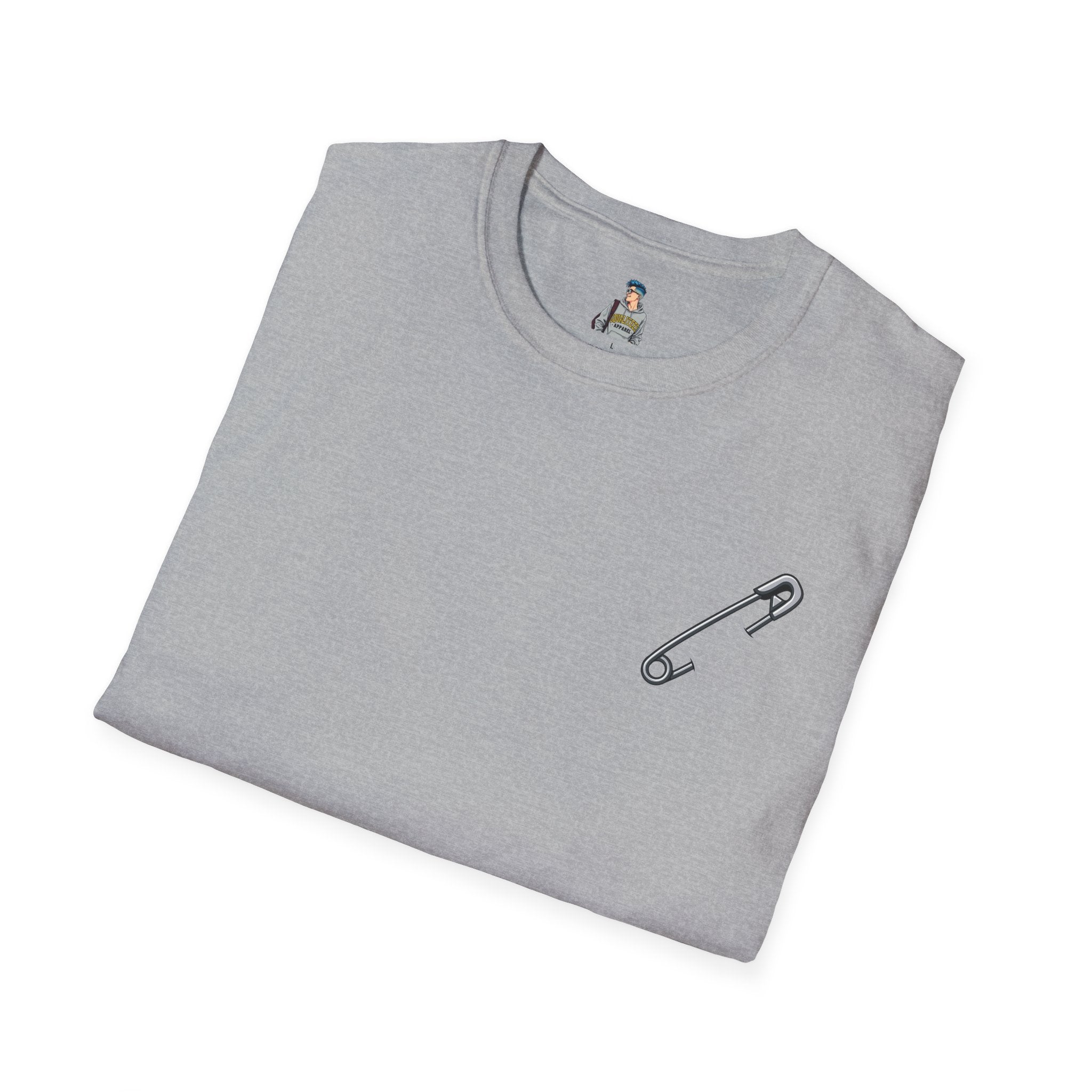 Live and Let Live Safety Pin Unisex Softstyle T-Shirt - Casual LGBTQ+ Pride Tee