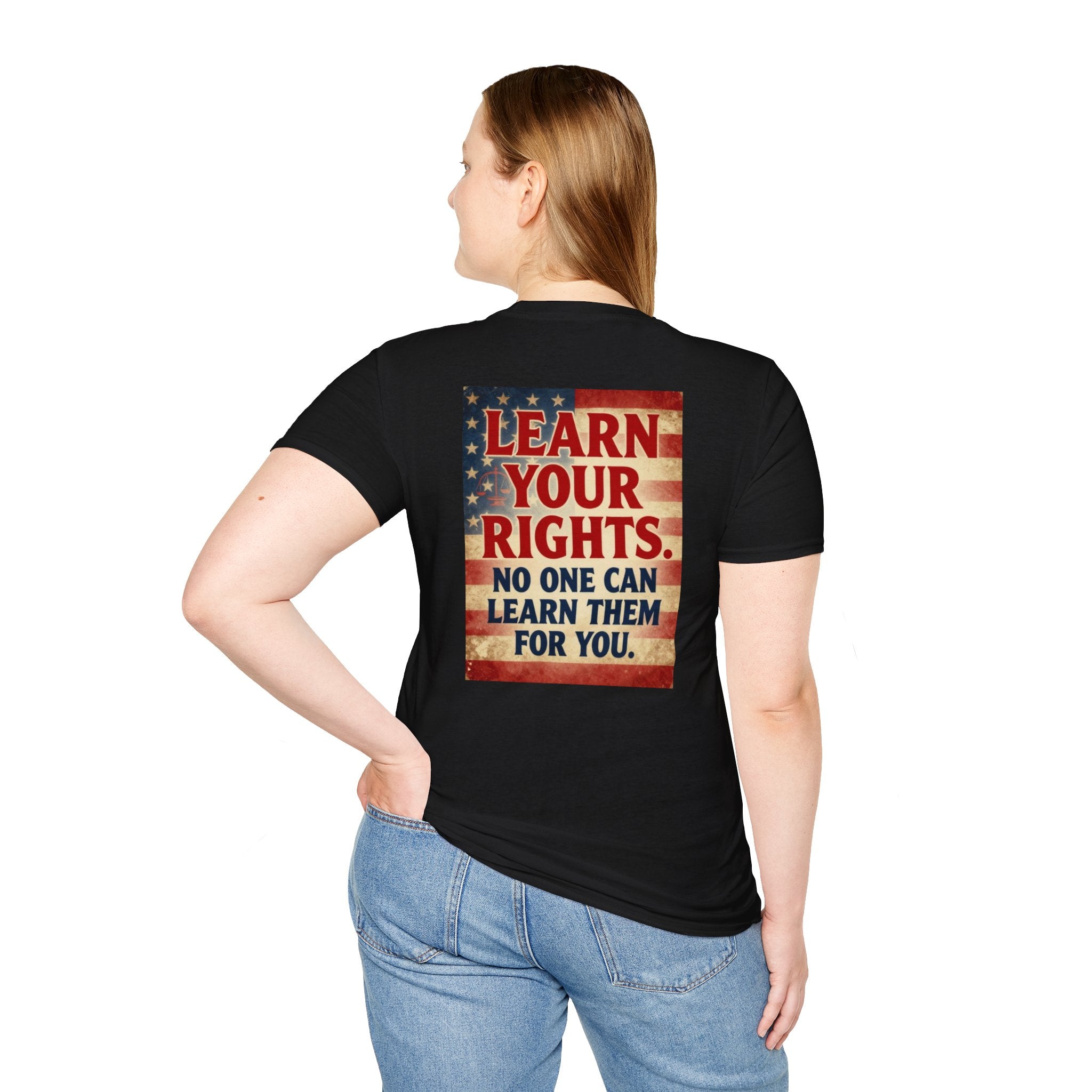 Learn Your Rights T-Shirt — Patriotic American Flag Graphic Tee