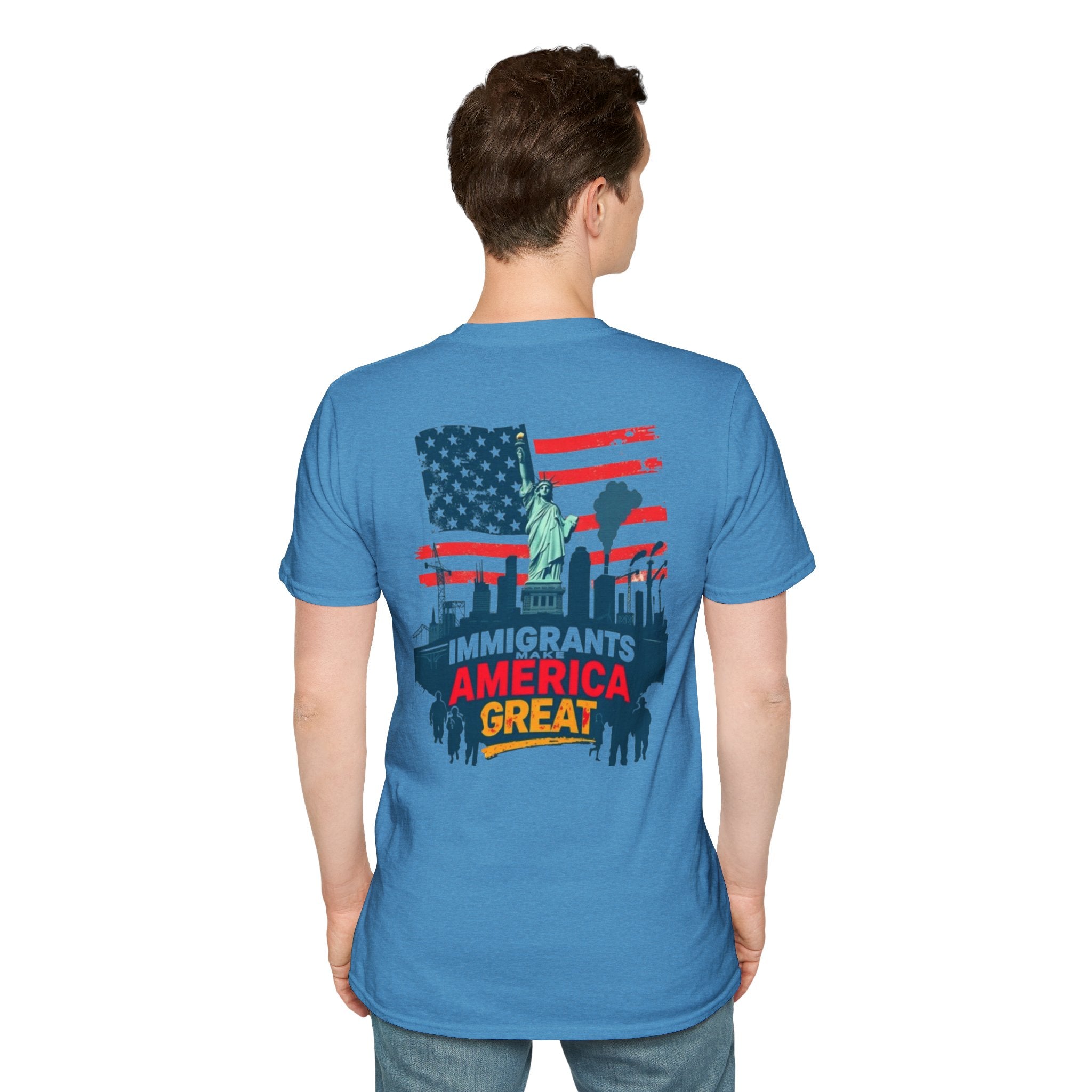 Immigrants Make America Great T-Shirt Estoy Contigo (I Am With You) Unisex Softstyle T-Shirt Classic Protest Tee