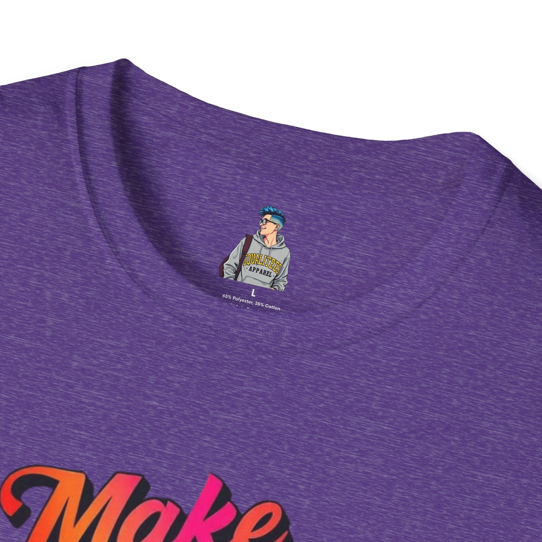 Inspirational Unisex Softstyle T-Shirt - 'Make Good Trouble' Rainbow Statement Tee