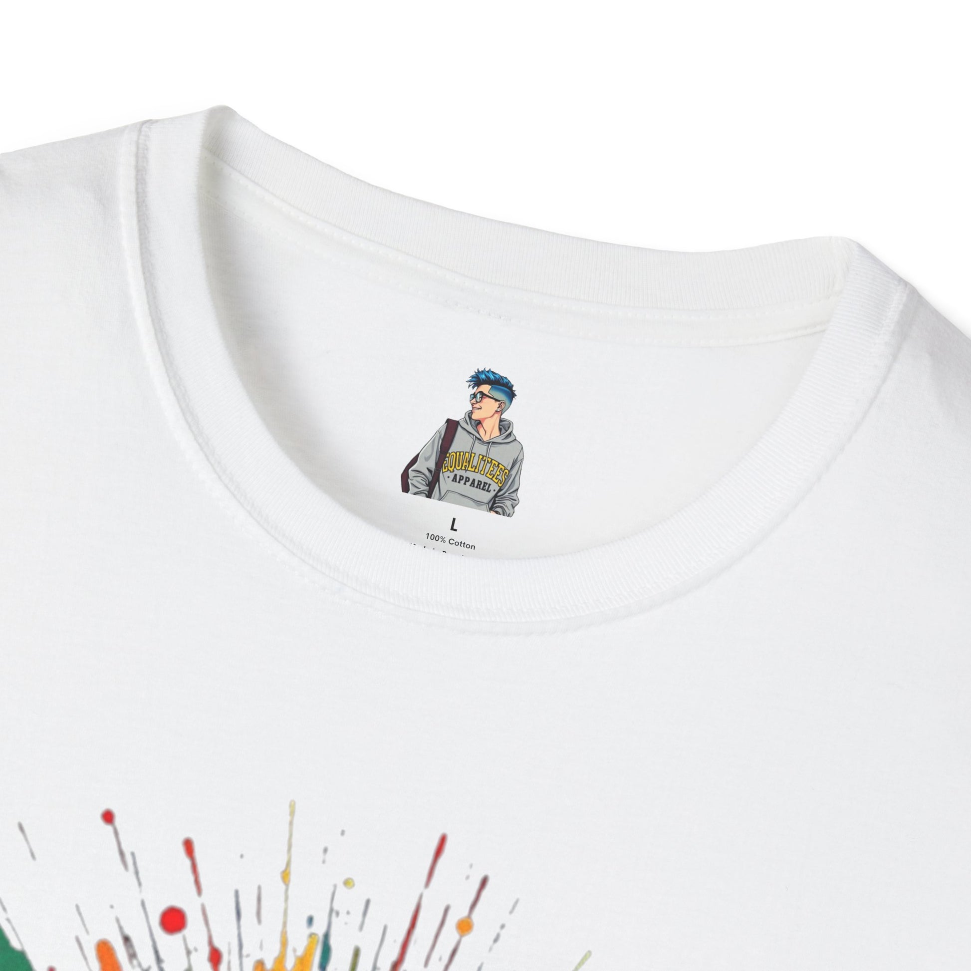 We All Belong Unisex Softstyle T-Shirt - Colorful Pride Tee