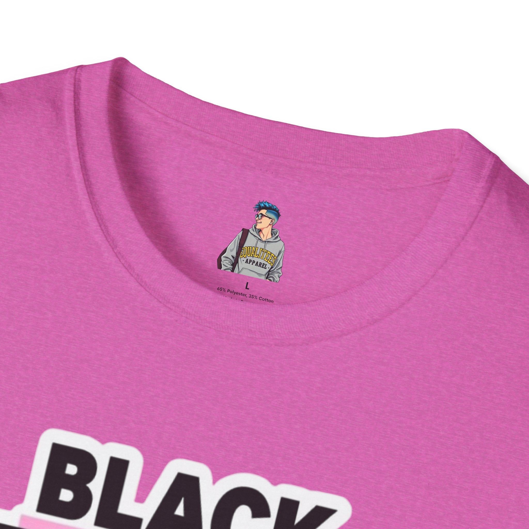 Unisex Softstyle T-Shirt - Black Trans Lives Matter Statement Tee