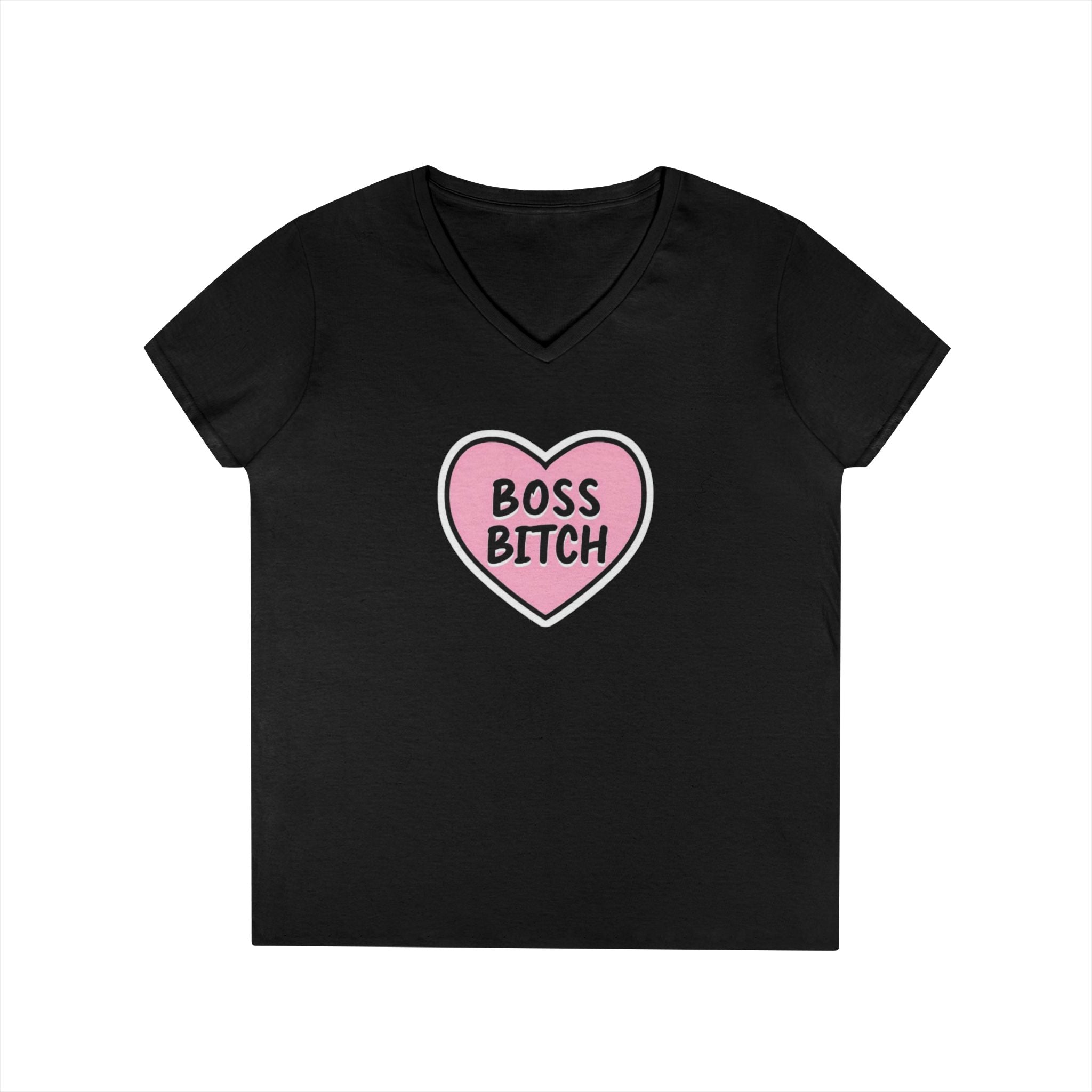 Boss Bitch Ladies' V-Neck T-Shirt | Empowering Casual Wear