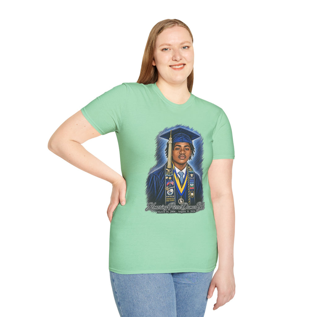 Portrait Front and Back - In Memory of Pierre Damas Bel T-Shirt