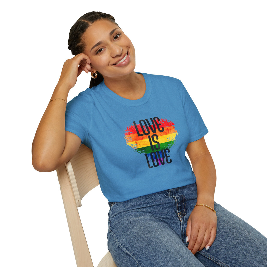 Pride Love Is Love Unisex Softstyle T-Shirt - EqualiTees.Me