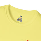 Inclusive Art Unisex Softstyle T-Shirt – ‘ Rainbow Handprint We All Belong’