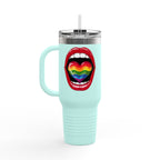 Rainbow Tongue Insulated Travel Mug - 40oz, Perfect for Pride Celebrations