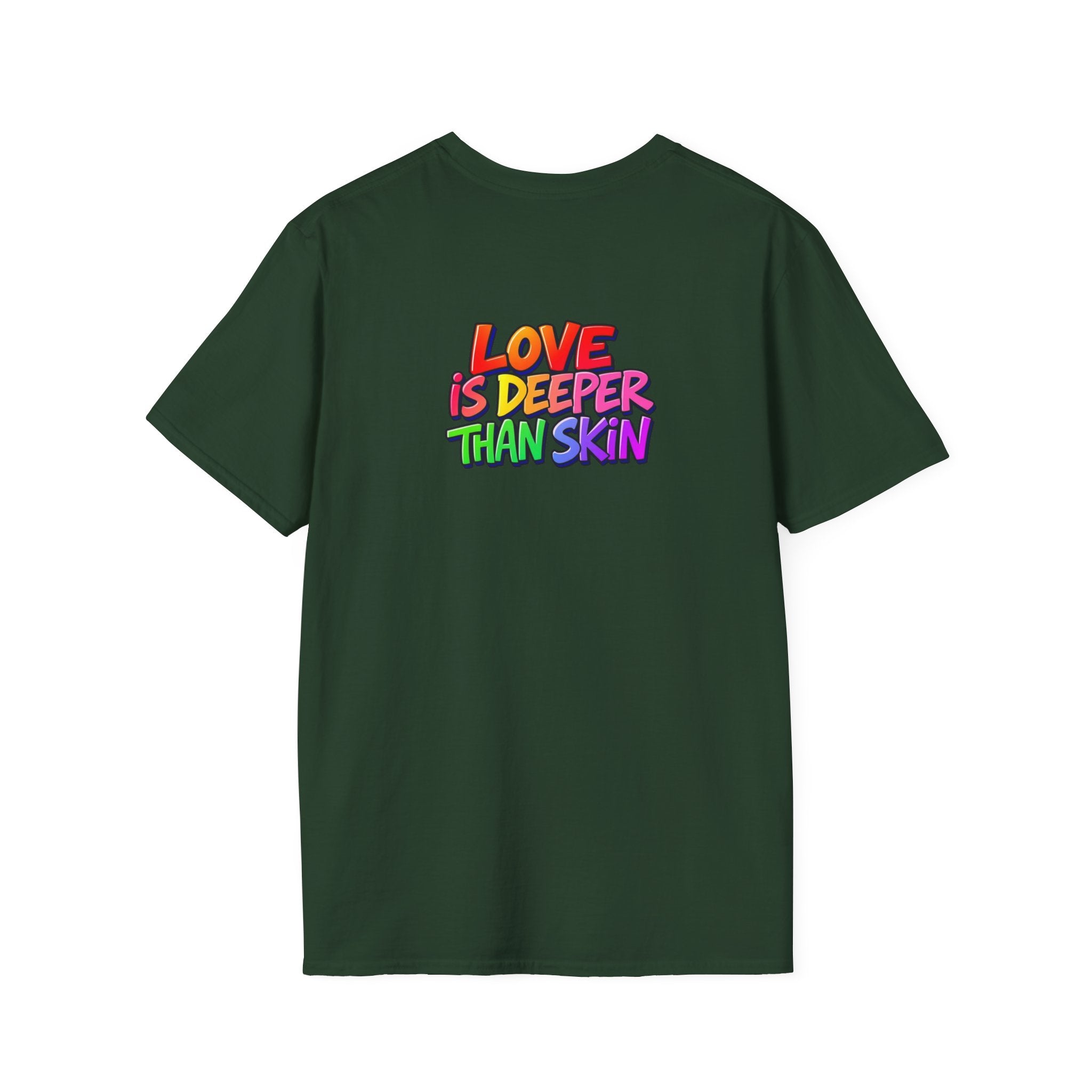 Rainbow Skeleton Love is Deeper Than Skin T-Shirt | Unisex Casual Tee