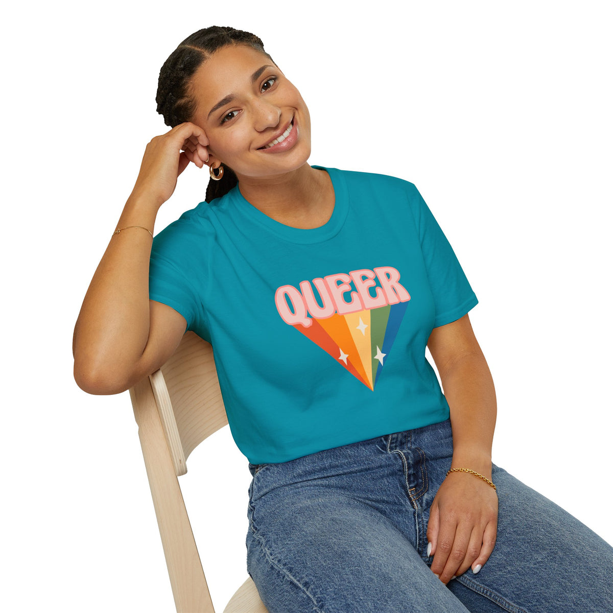 Queer Rainbow Sparkle Pride Tree Las Vegas T-Shirt