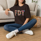 FDT Bold Floral Typography T-Shirt