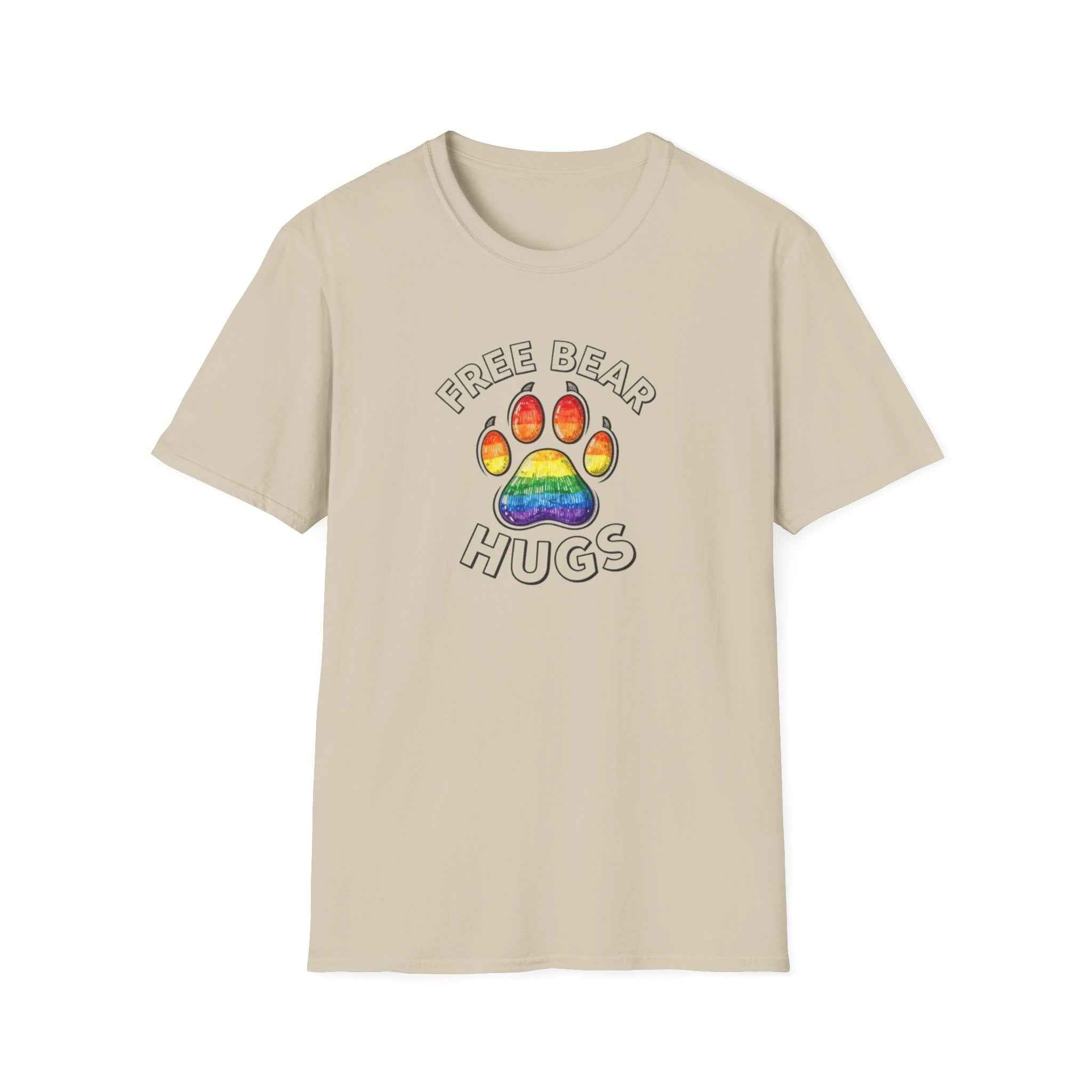 Free Bear Hugs Rainbow Paw T-Shirt
