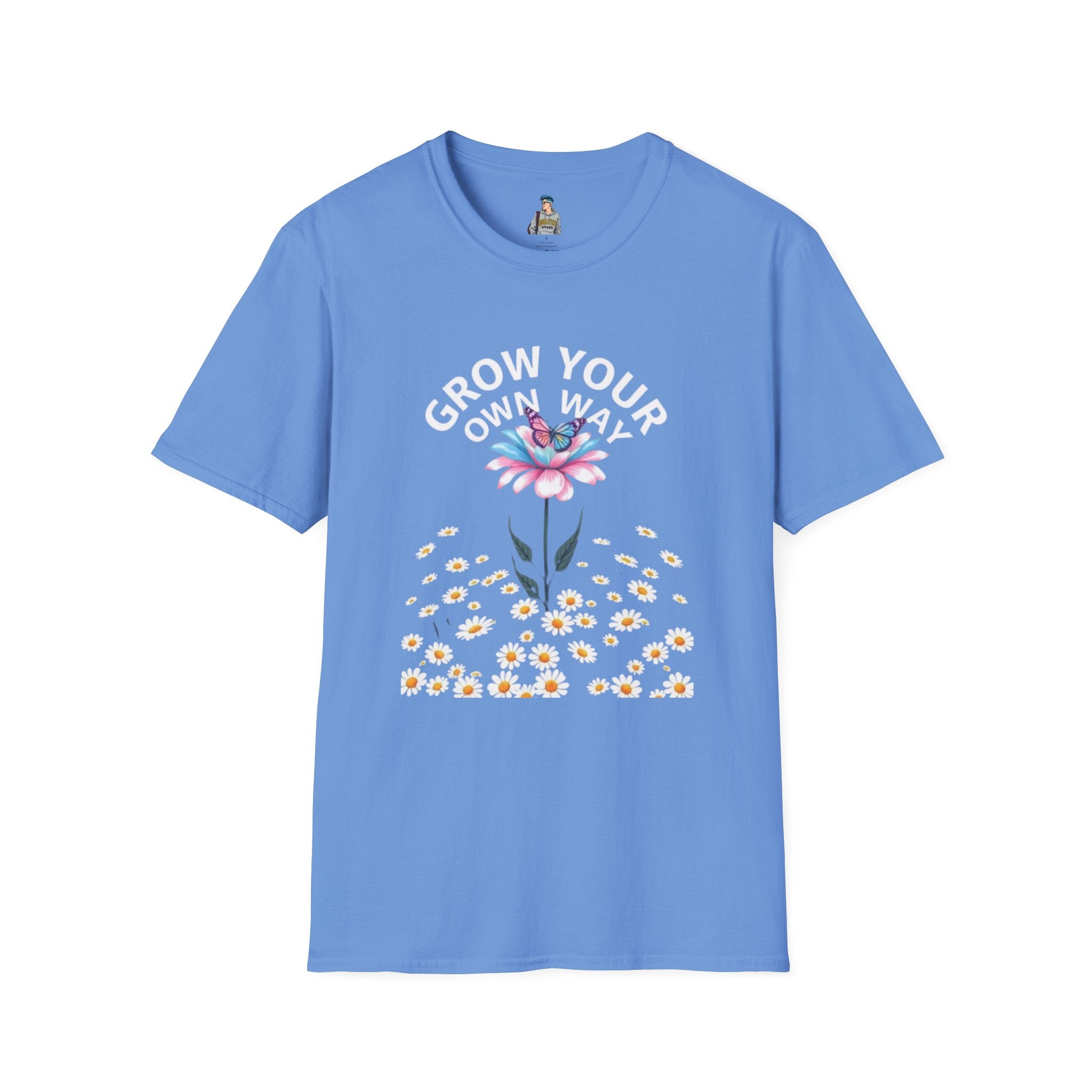 Grow Your Own Way Trans Pride Unisex T-Shirt - Floral Design for Garden Lovers