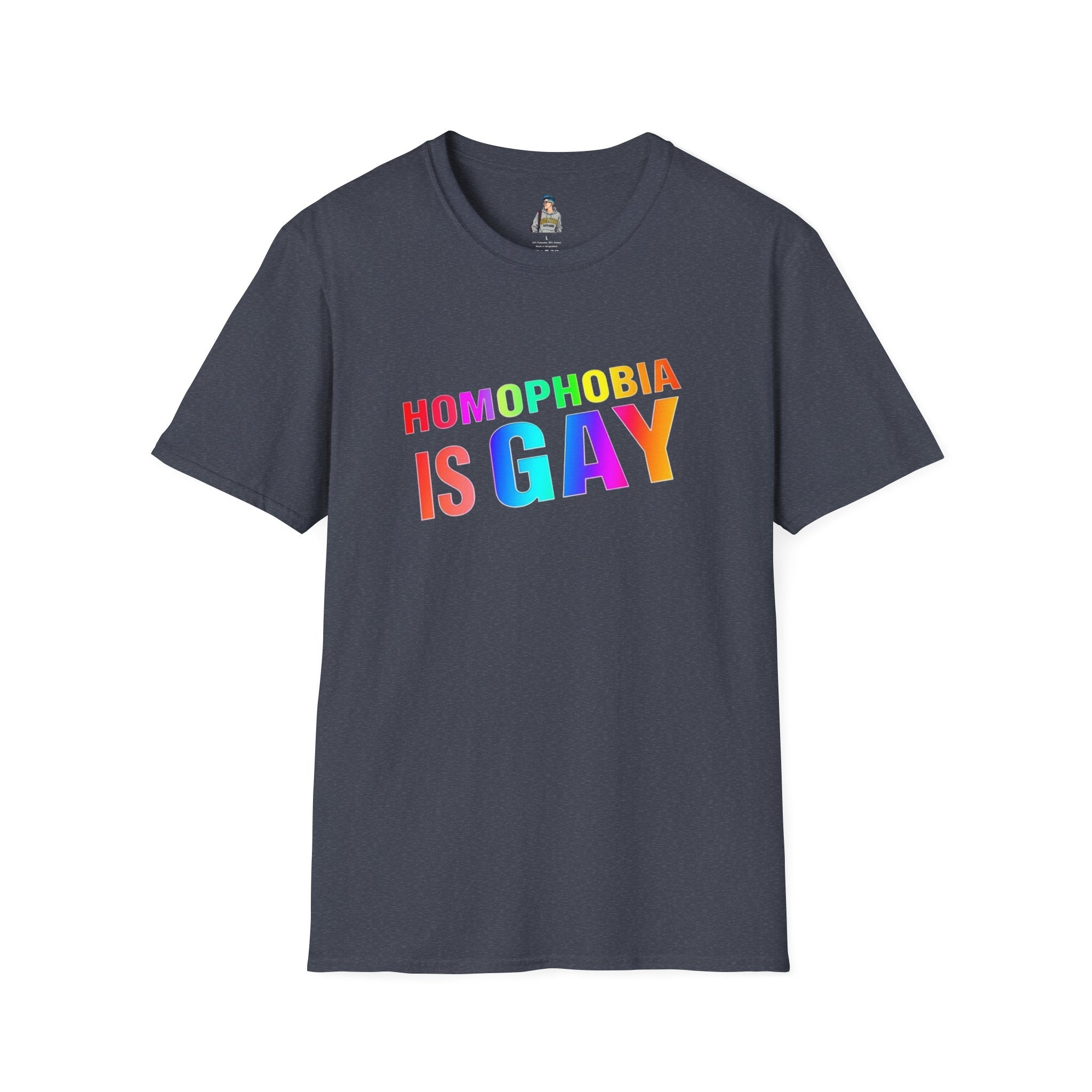 Homophobia is Gay - Unisex Softstyle T-Shirt for LGBTQ+ Pride