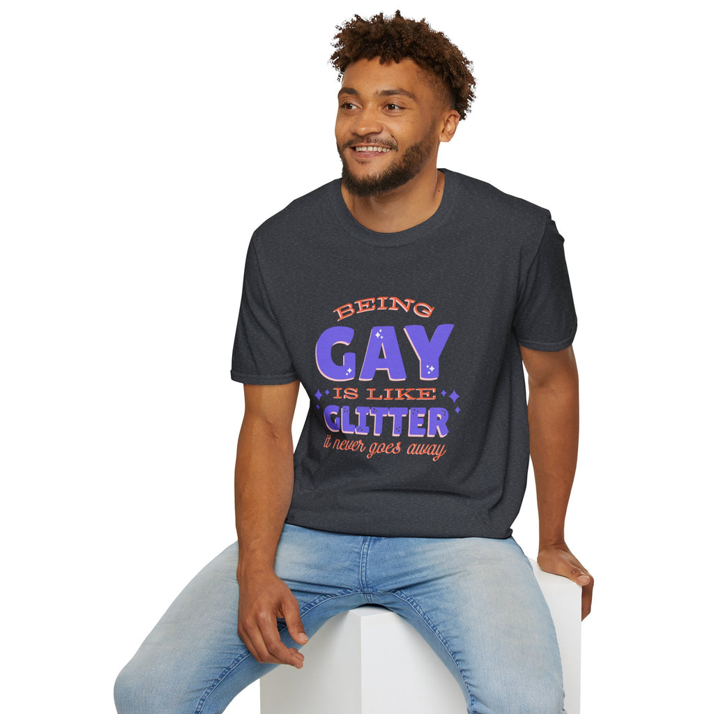 Being Gay Is Like Glitter Pride Tree Las Vegas T-Shirt