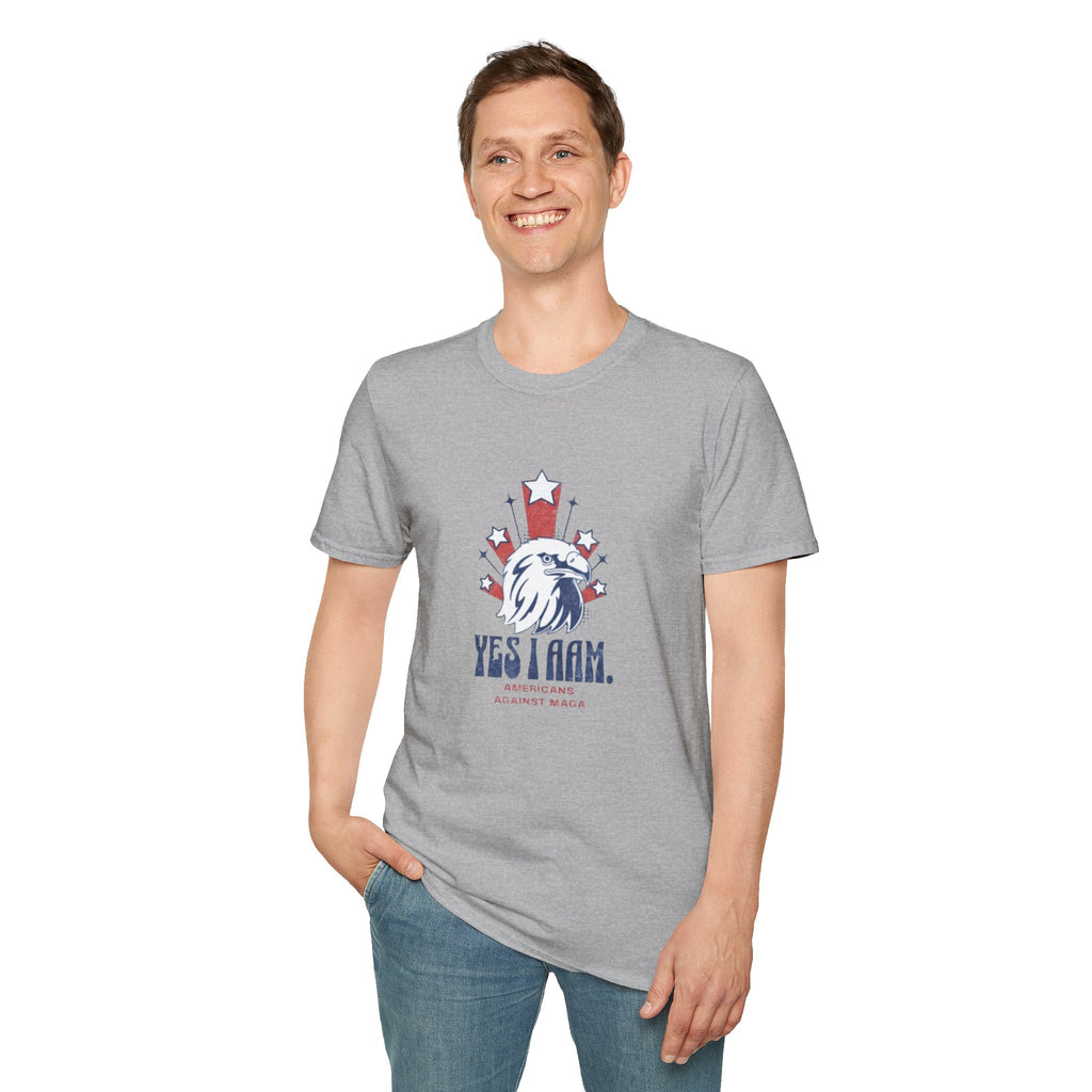 Americans Against MAGA Red Patriots Unisex Softstyle T-Shirt