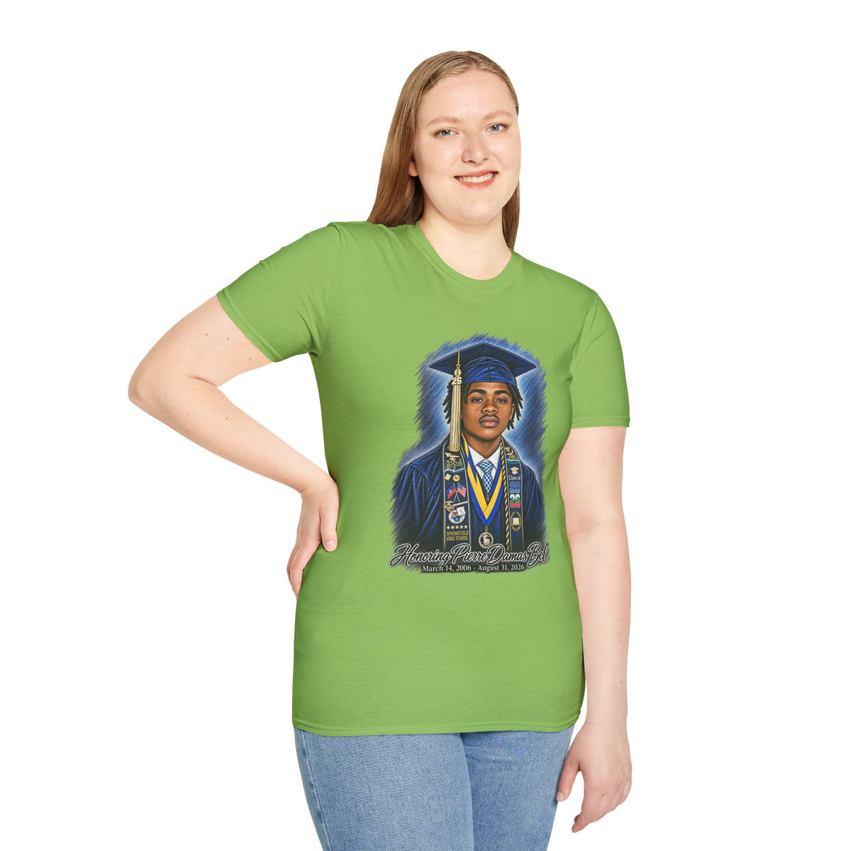 Portrait Front and Back - In Memory of Pierre Damas Bel T-Shirt