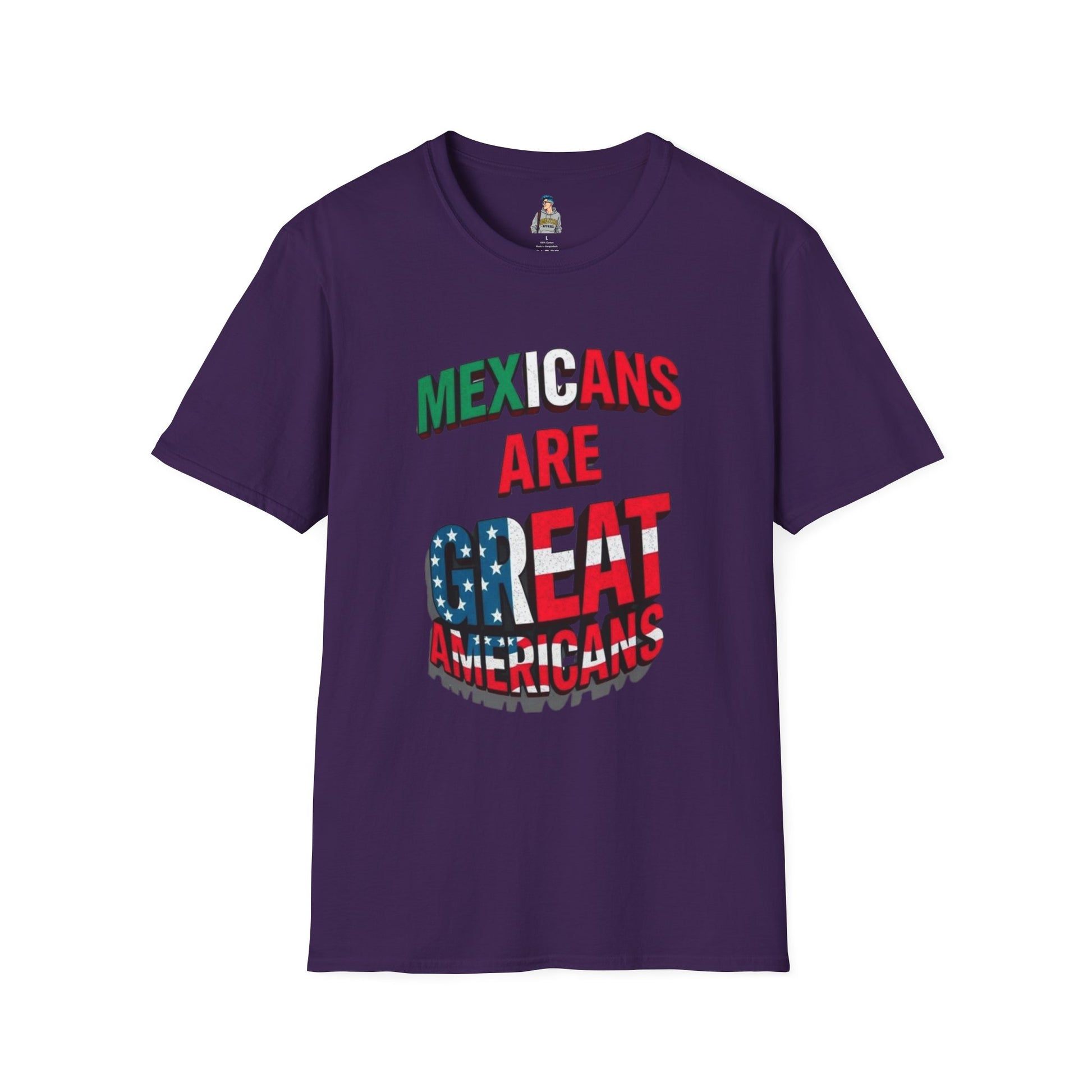 Unisex Softstyle T-Shirt - Mexicans Are Great Americans | Bilingual Pride Tee