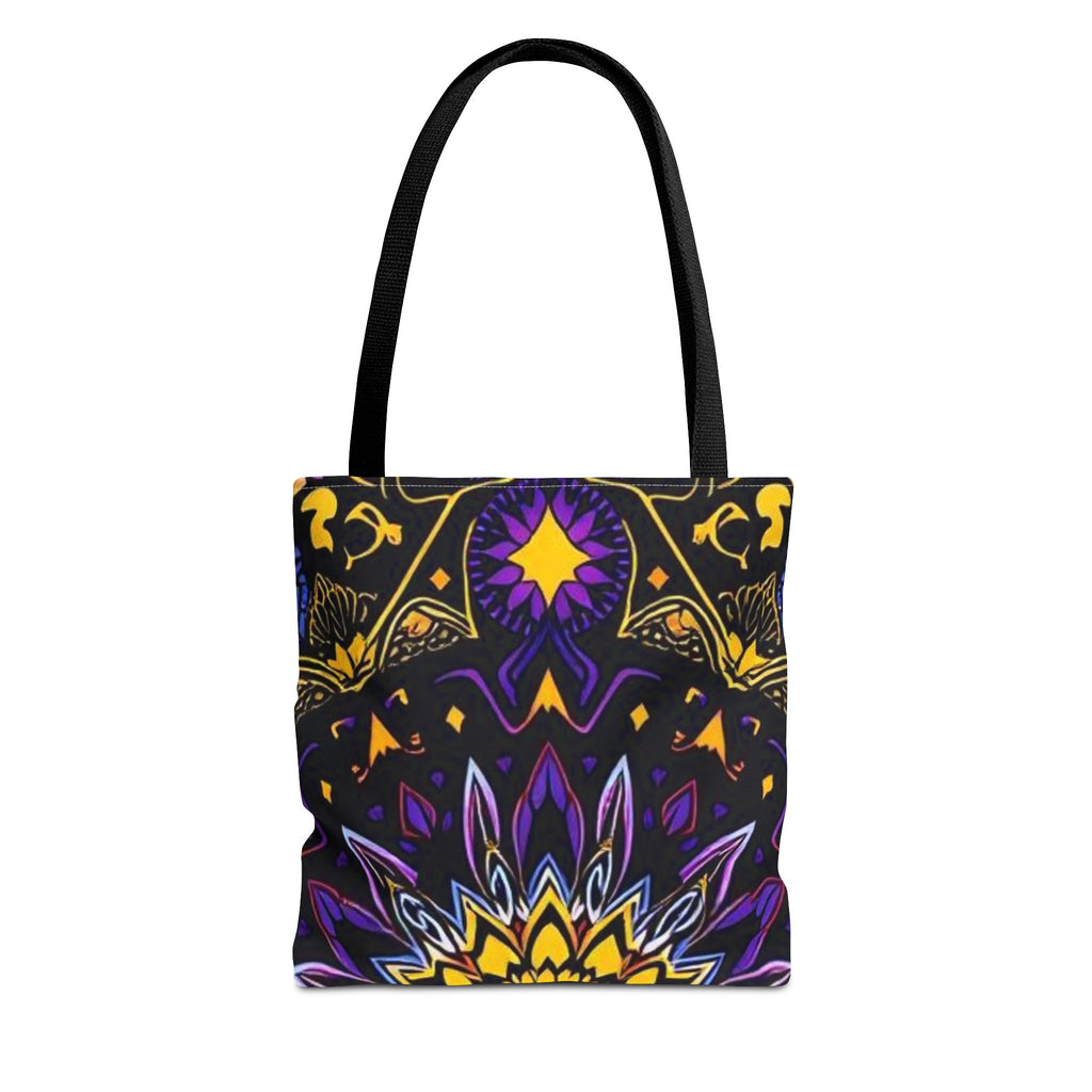 Purple & Yellow Design Tote Bag