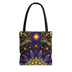 Purple & Yellow Design Tote Bag