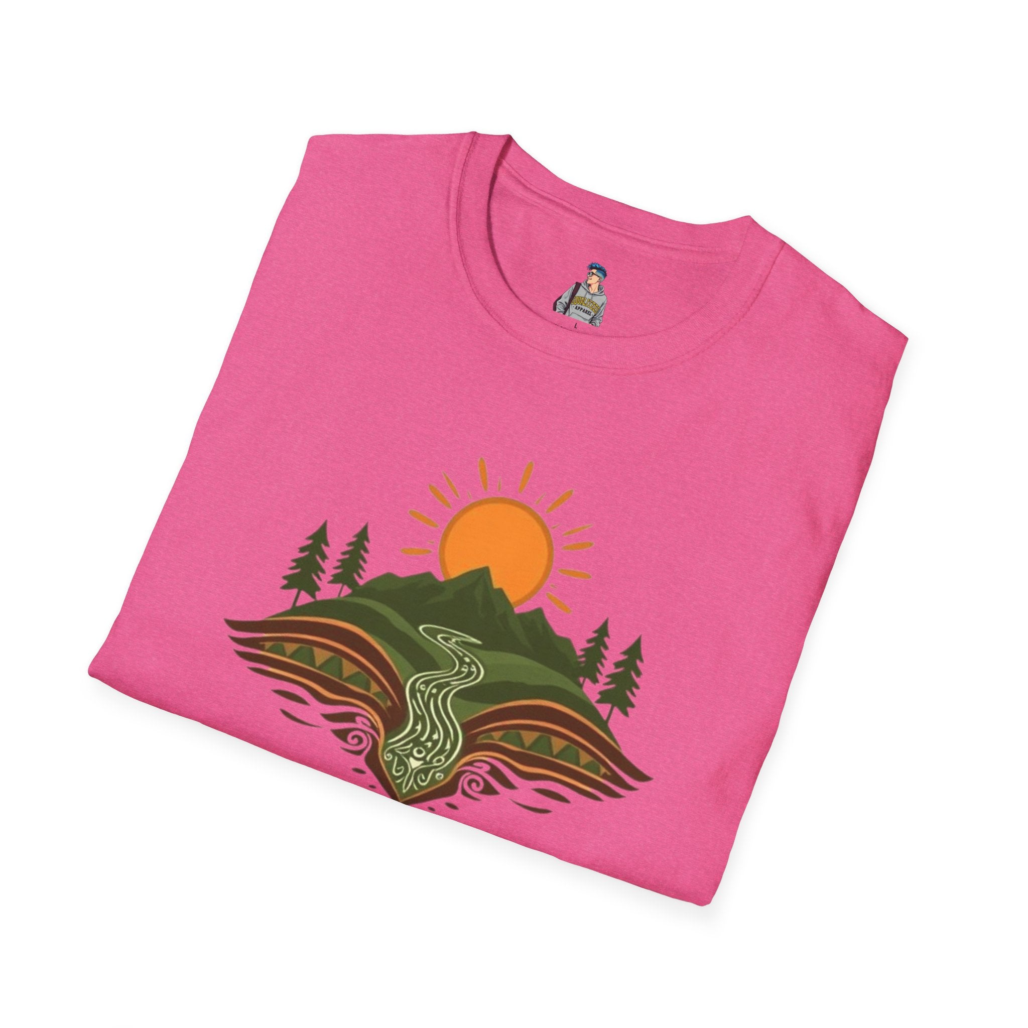 Mountain Scene Unisex Softstyle T-shirt