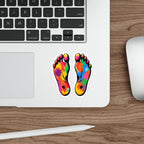 Die-Cut Stickers - Rainbow Paint Splatter Feet