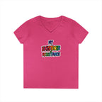 Empowering Ladies' V-Neck T-Shirt - 'My Existence is Resistance'