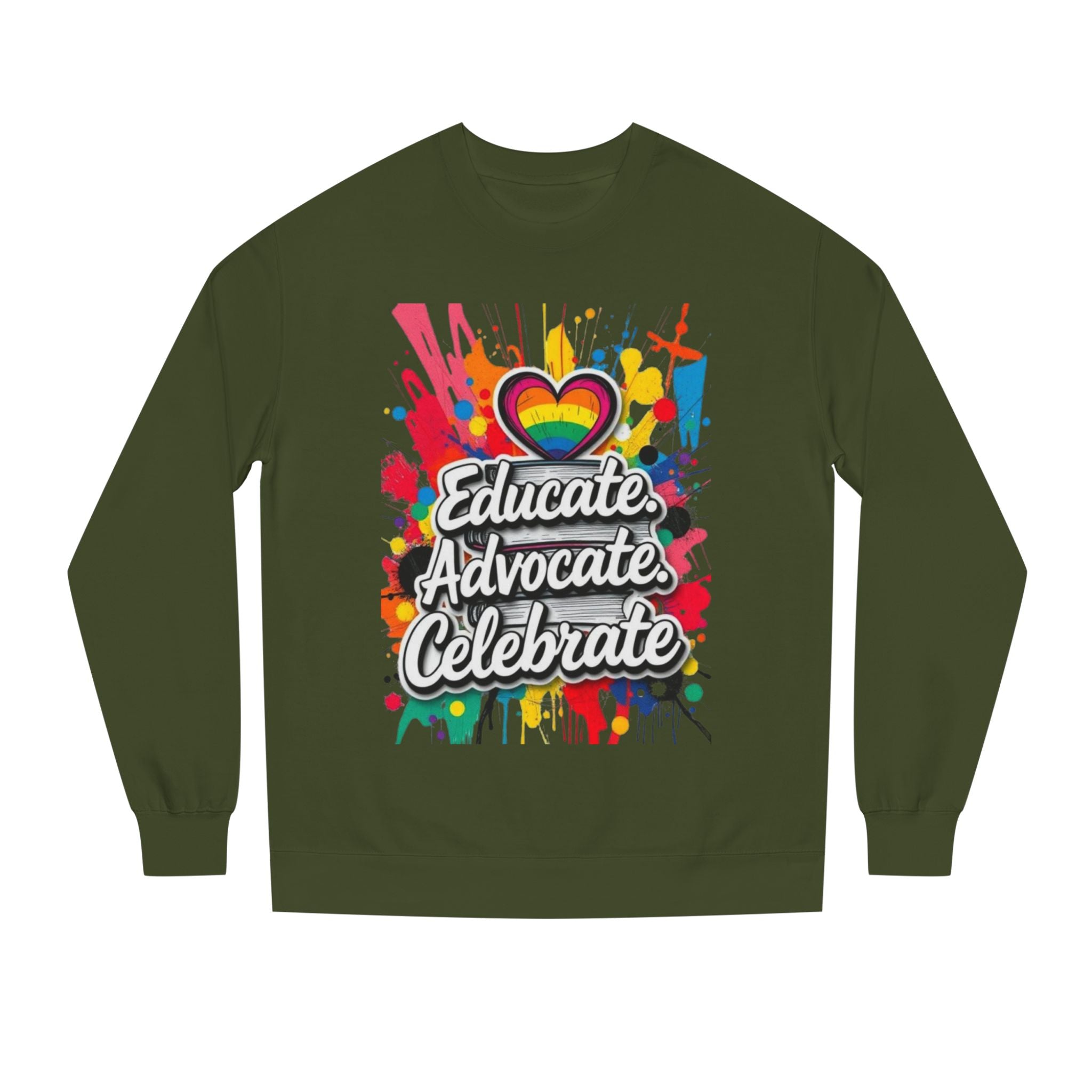 Educate, Advocate, Celebrate Unisex Crew Neck Sweatshirt - Empowerment Apparel