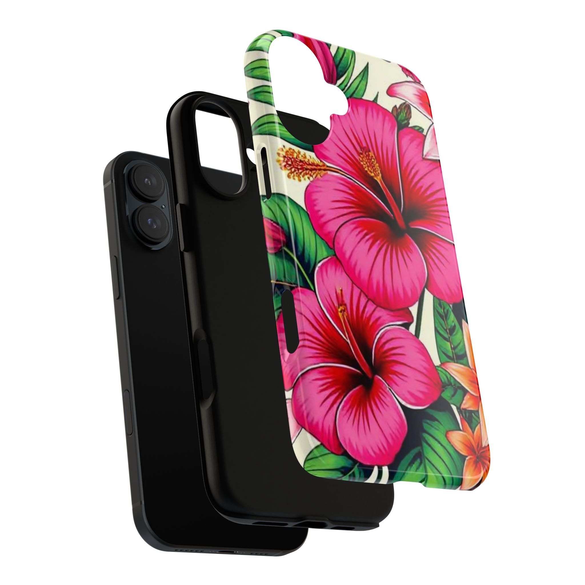 Tropical Hibiscus Phone Case for iPhone — Floral Tough Protective Cover