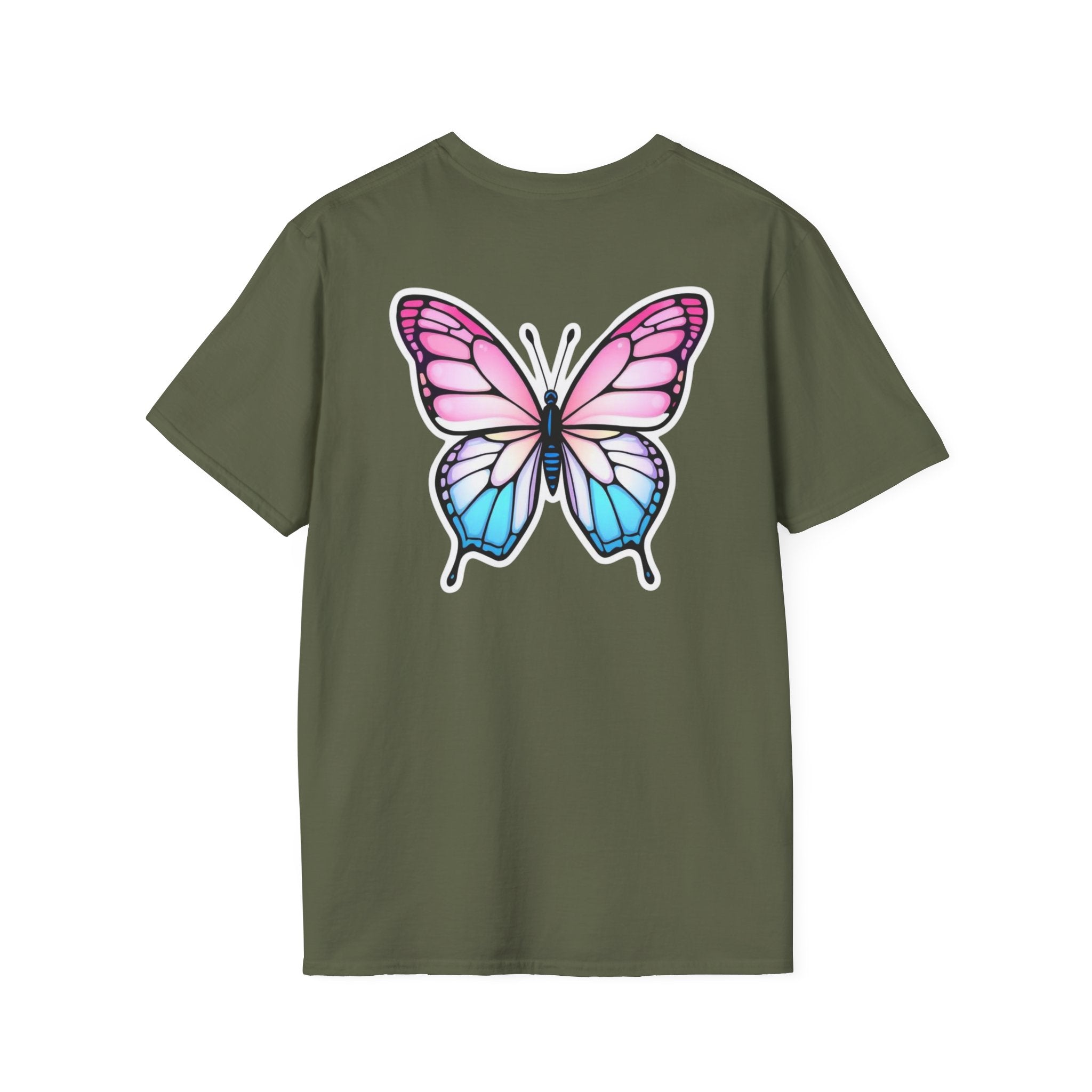 Trans Caterpillar to Butterfly Graphic T-Shirt