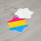 Pansexual Pride Ceramic Ornament - 4 Colorful Shapes for Celebrations