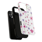 Floral Pink Wildflower Tough Phone Case for iPhone