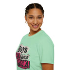 Boys Can Wear Pink T-Shirt — Bold Retro Feminist Graphic Tee