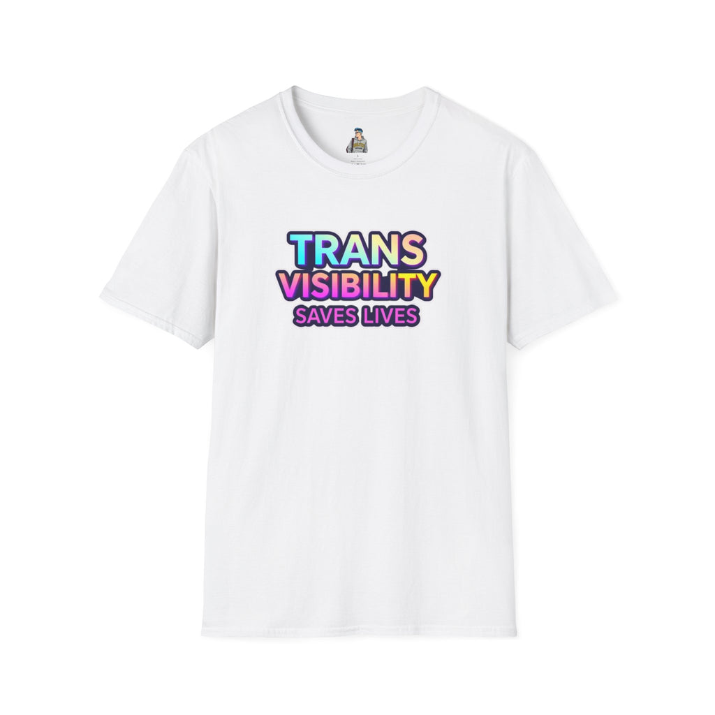 Unisex Softstyle T-Shirt - Trans Visibility Saves Lives Statement Tee
