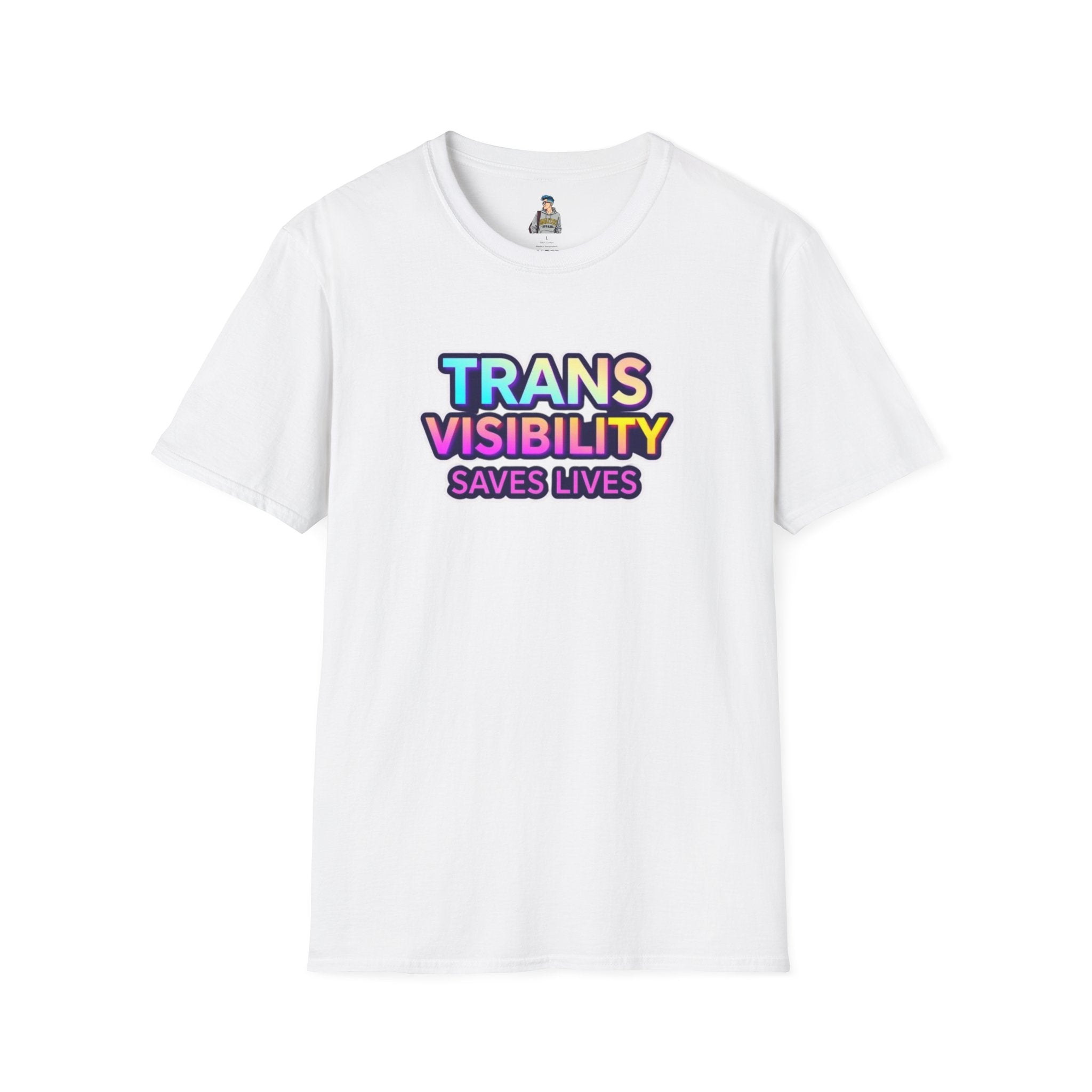 Unisex Softstyle T-Shirt - Trans Visibility Saves Lives Statement Tee