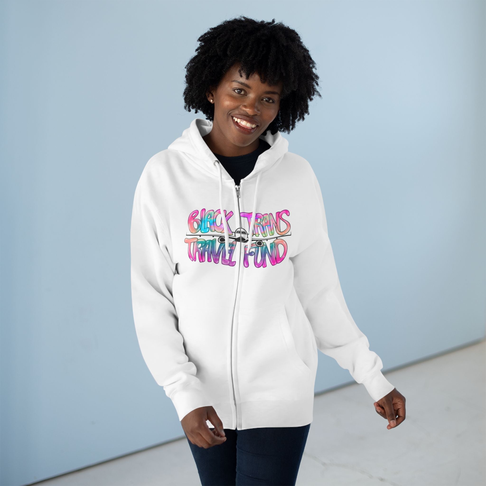 BTTF - Black Trans Travel Fund Unisex Zip-Up Hoodie