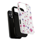Floral Pink Wildflower Tough Phone Case for iPhone