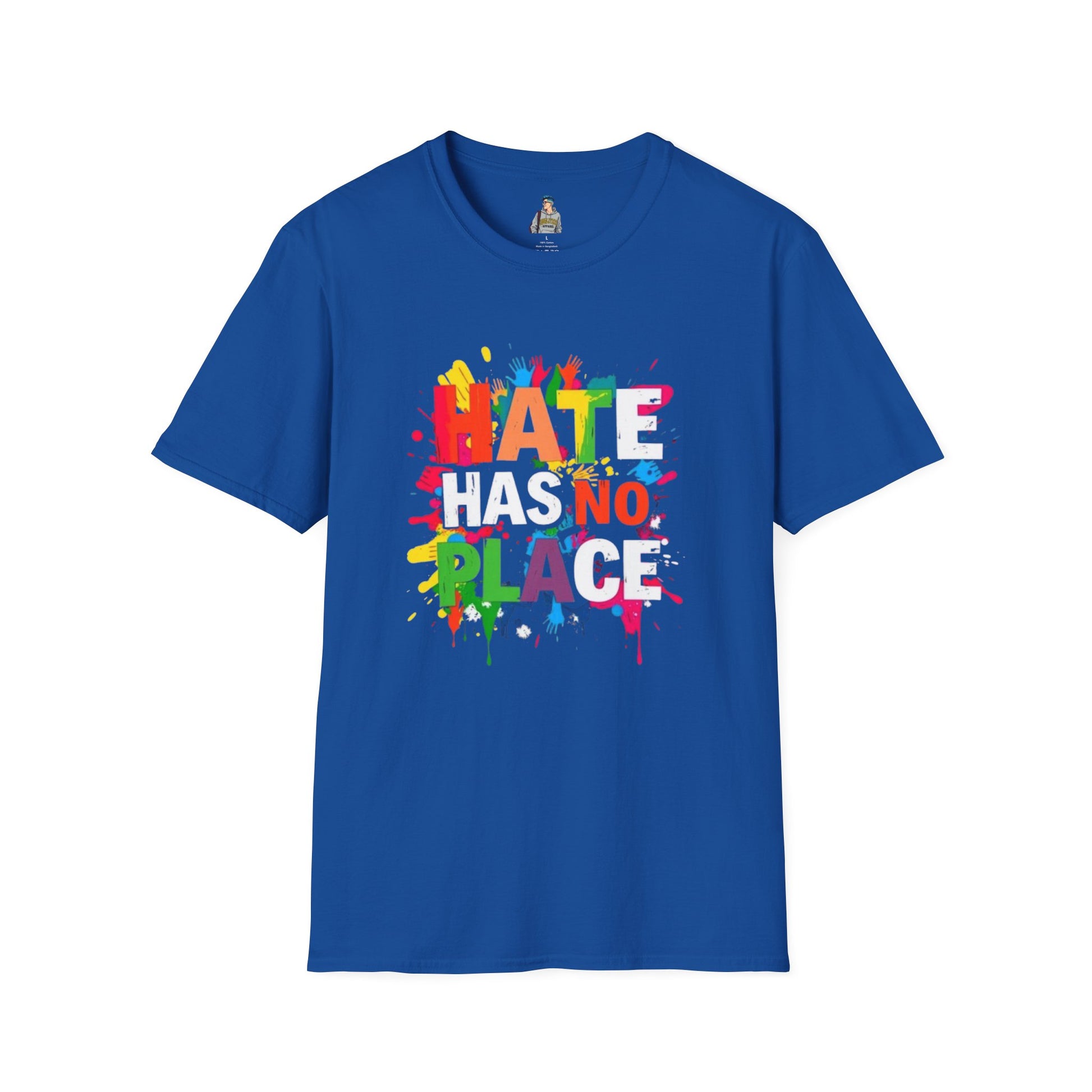 Unisex Softstyle T-Shirt - Hate Has No Place Colorful Graphic Tee