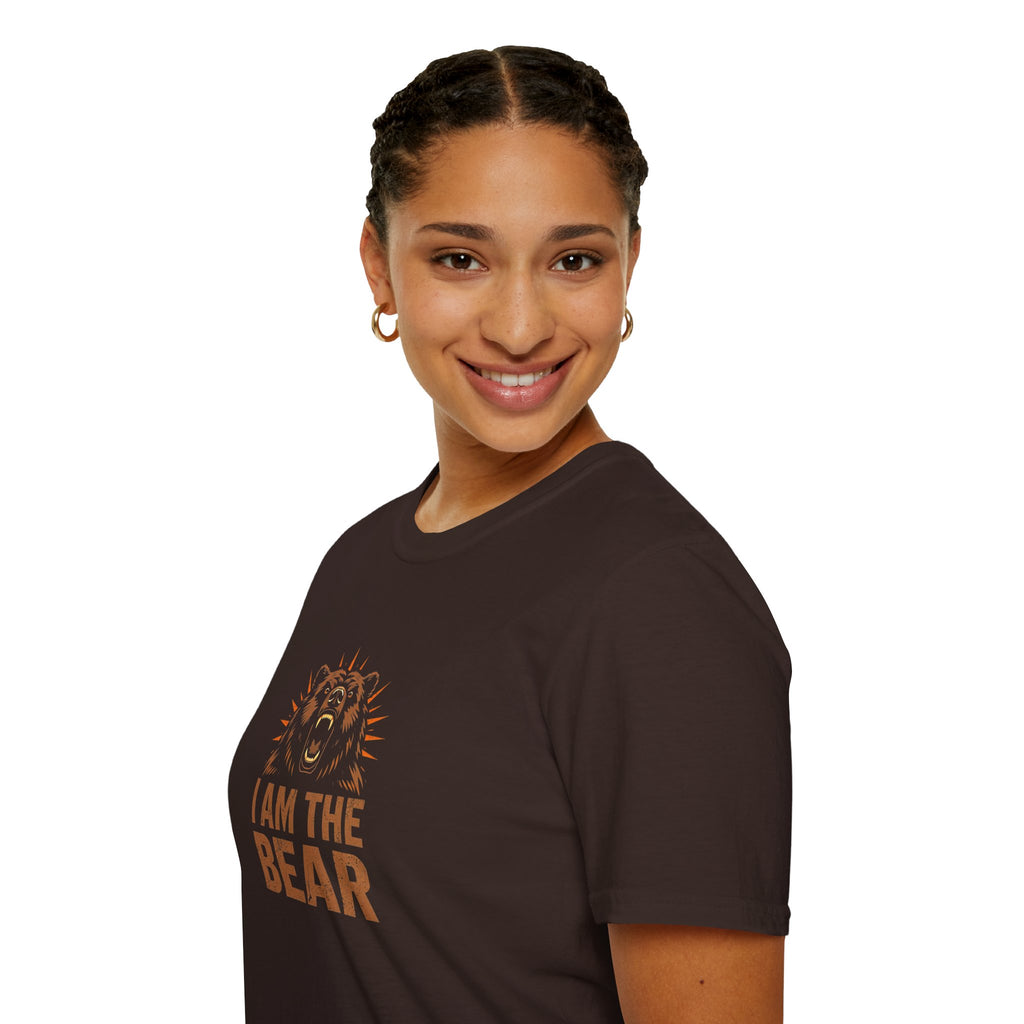 I Am The Bear, Strong Men Respect Women Unisex Softstyle T-Shirt