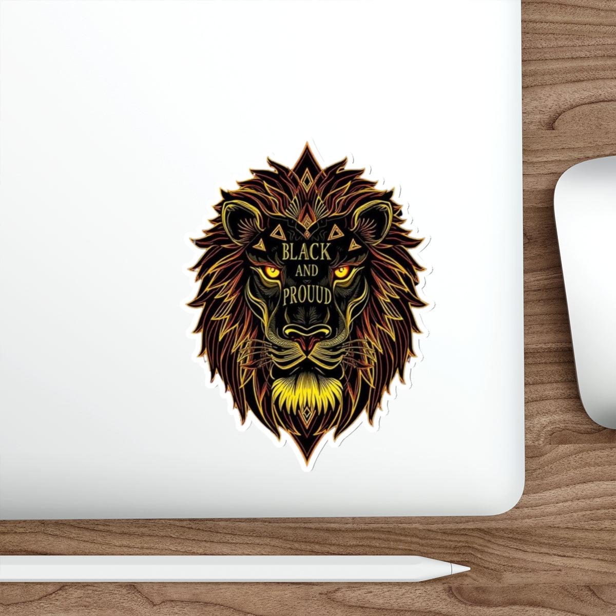 Die-Cut Stickers -  Lion Head - Black And Proud